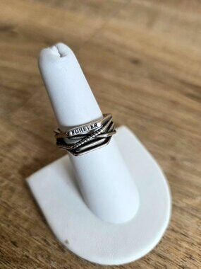 Sterling Silver 925 Forever adjustable ring Contemporary design.